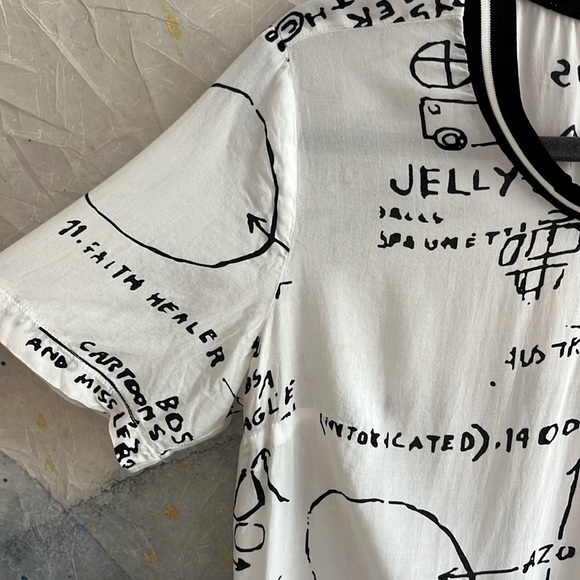 Basquiat Illustration Print Top M - Picture 5 of 9